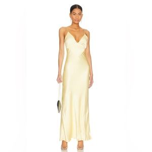 Capri Diamonte Slip Dress in Canary Yellow